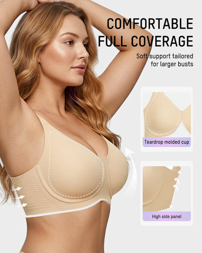 Teardrop Full-Coverage Wireless Minimizer Bra