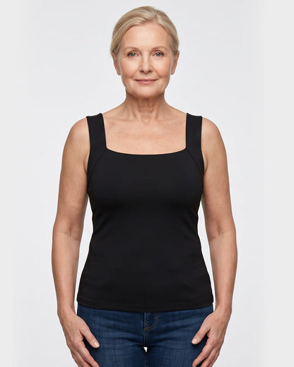 U-Neck Built-In Bra Shaping Tank Top