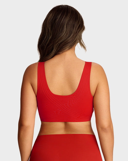 SHE CURVE Underwear Lifting Wire-Free Jelly Bra, Seamless Comfort, Soft Breathable, Supportive Push-Up Bra