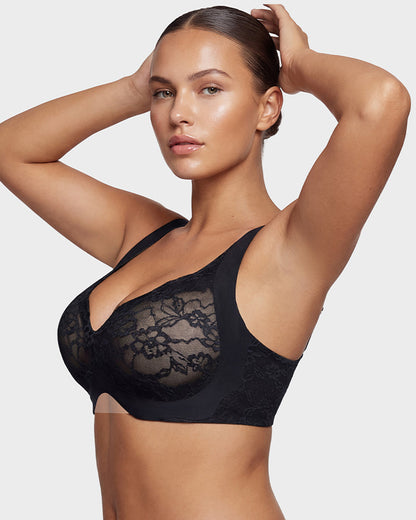 Wireless Lace Full Coverage Minimizer Bra