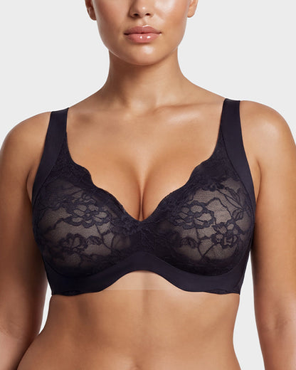 Wireless Lace Full Coverage Minimizer Bra