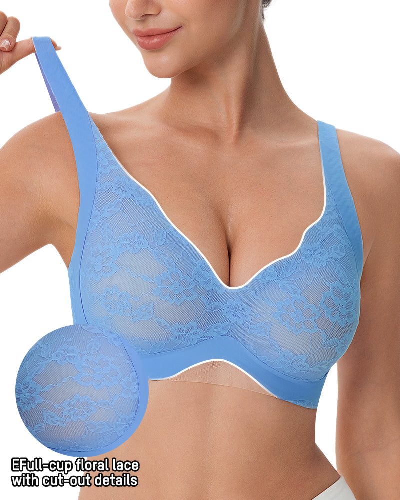 Wireless Lace Full Coverage Minimizer Bra