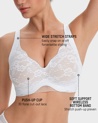 Wireless Lace Full Coverage Minimizer Bra