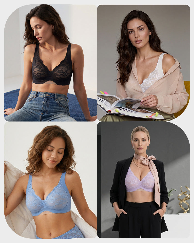 Wireless Lace Full Coverage Minimizer Bra