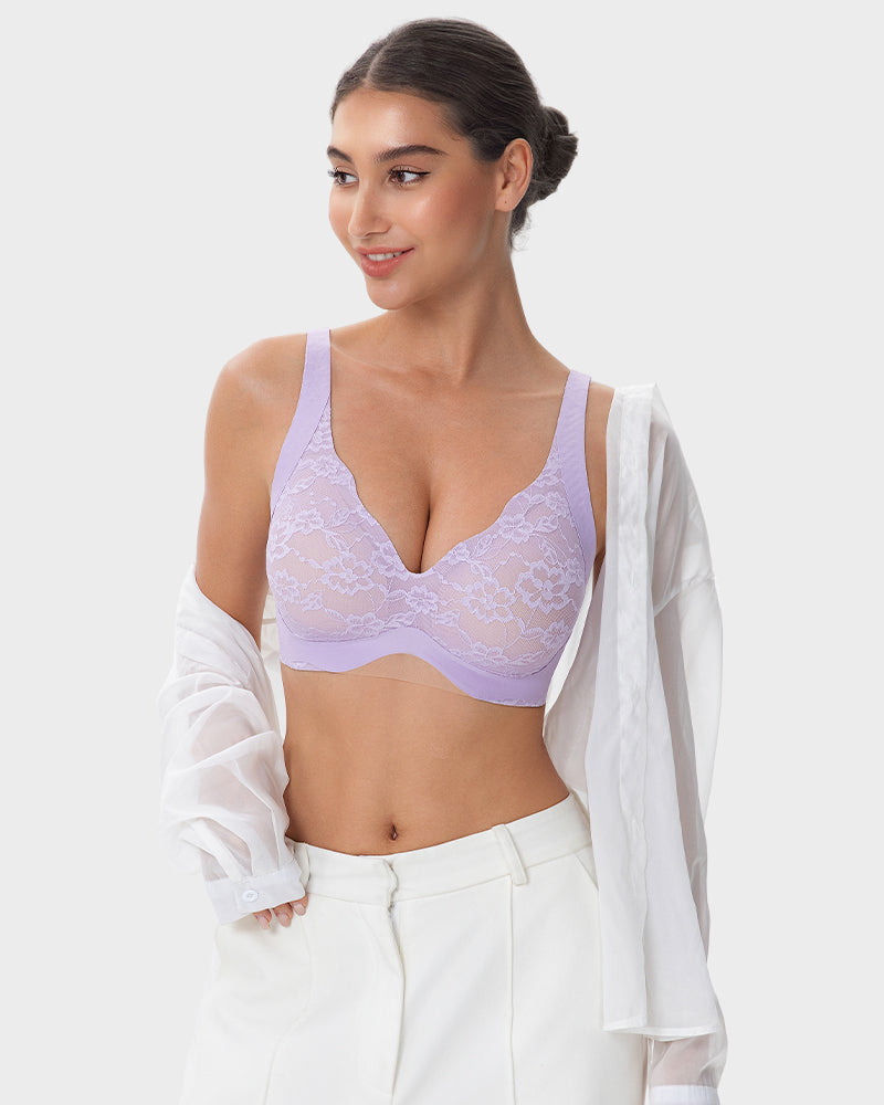Wireless Lace Full Coverage Minimizer Bra