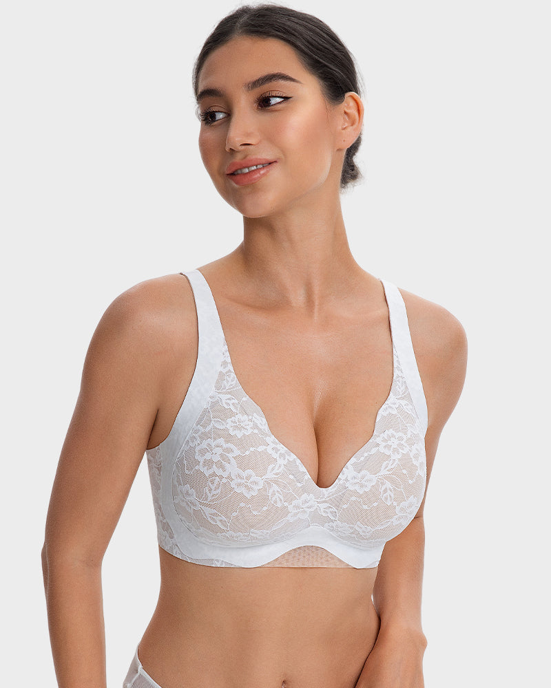 Wireless Lace Full Coverage Minimizer Bra