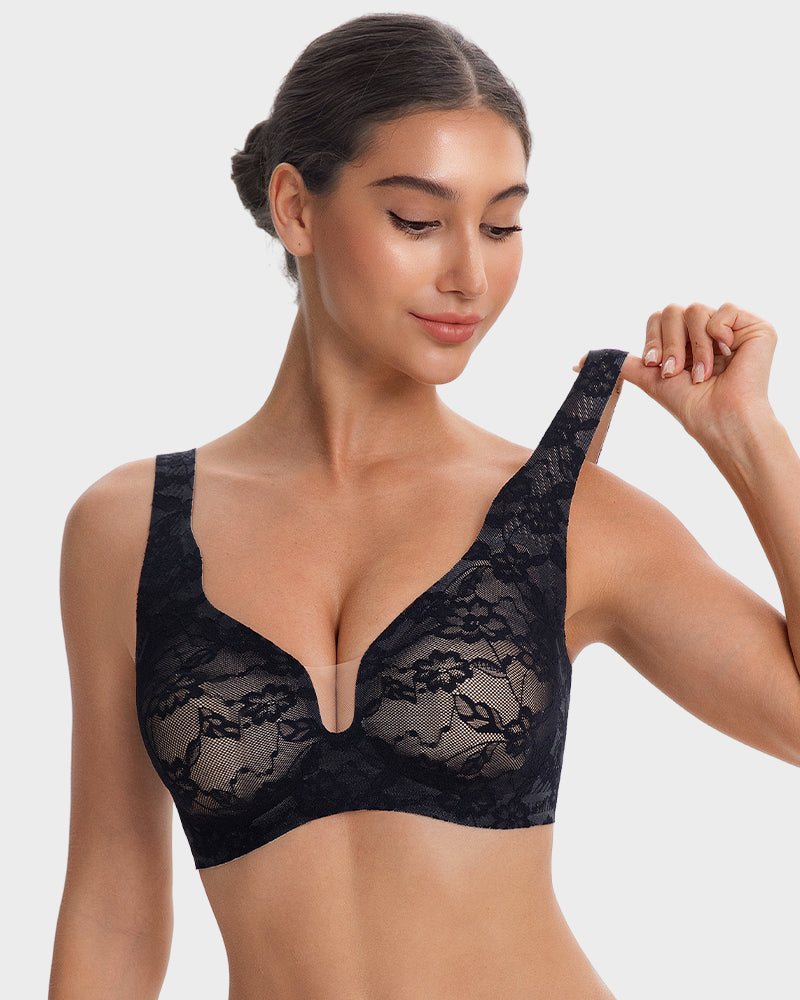 Wireless Lace Full Coverage Minimizing Bra