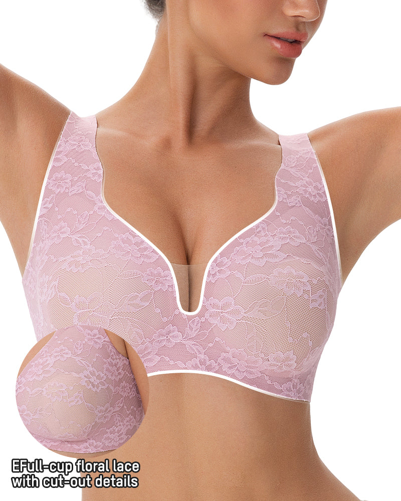 Wireless Lace Full Coverage Minimizing Bra