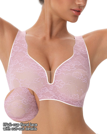 Wireless Lace Full Coverage Minimizing Bra