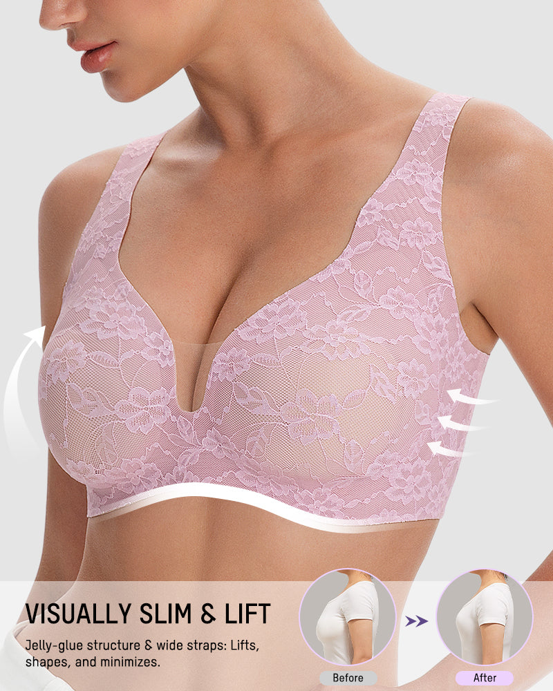 Wireless Lace Full Coverage Minimizing Bra