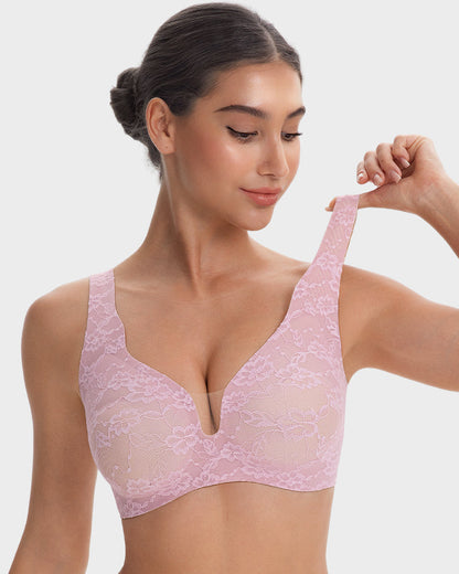 Wireless Lace Full Coverage Minimizing Bra