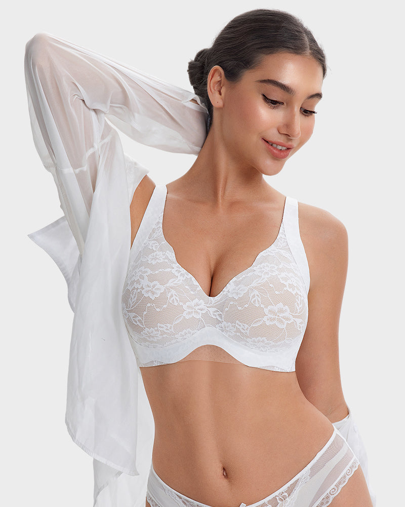 Wireless Lace Full Coverage Minimizing Bra