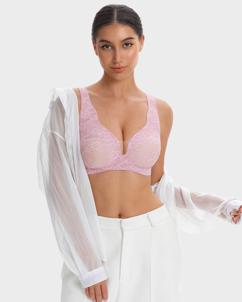 Wireless Lace Full Coverage Minimizing Bra