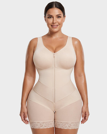 Zip Front Tummy Control Full Body Shaper