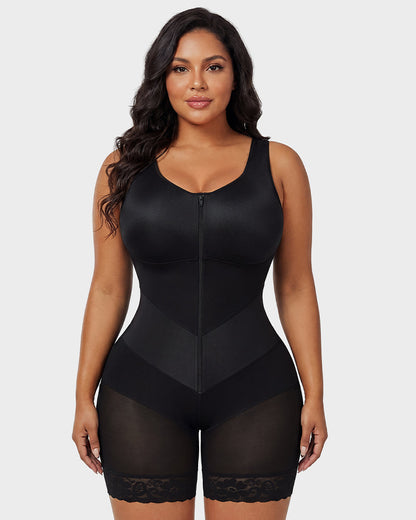 Zip Front Tummy Control Full Body Shaper