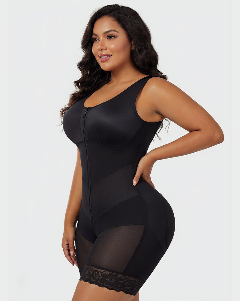 Zip Front Tummy Control Full Body Shaper