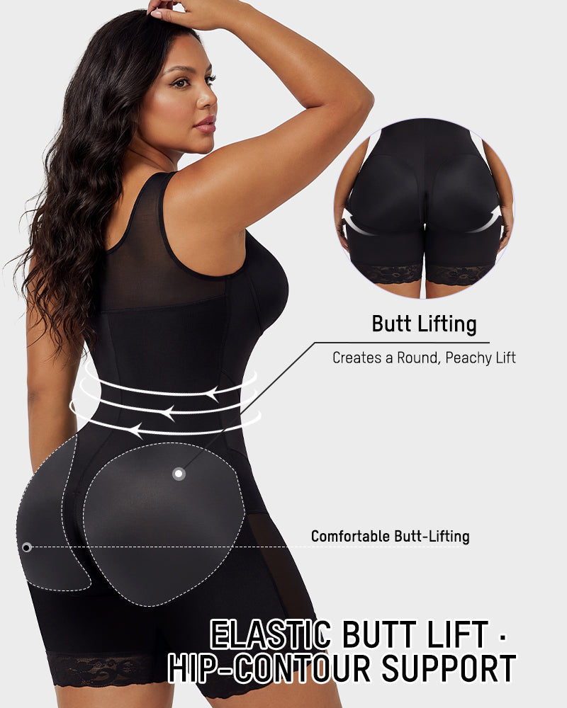 Zip Front Tummy Control Full Body Shaper