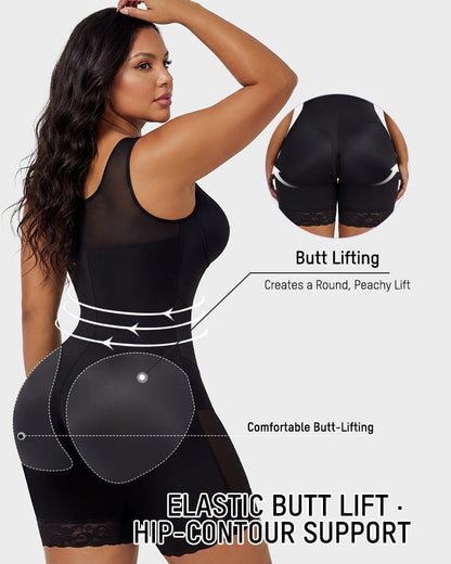 Zip Front Tummy Control Full Body Shaper