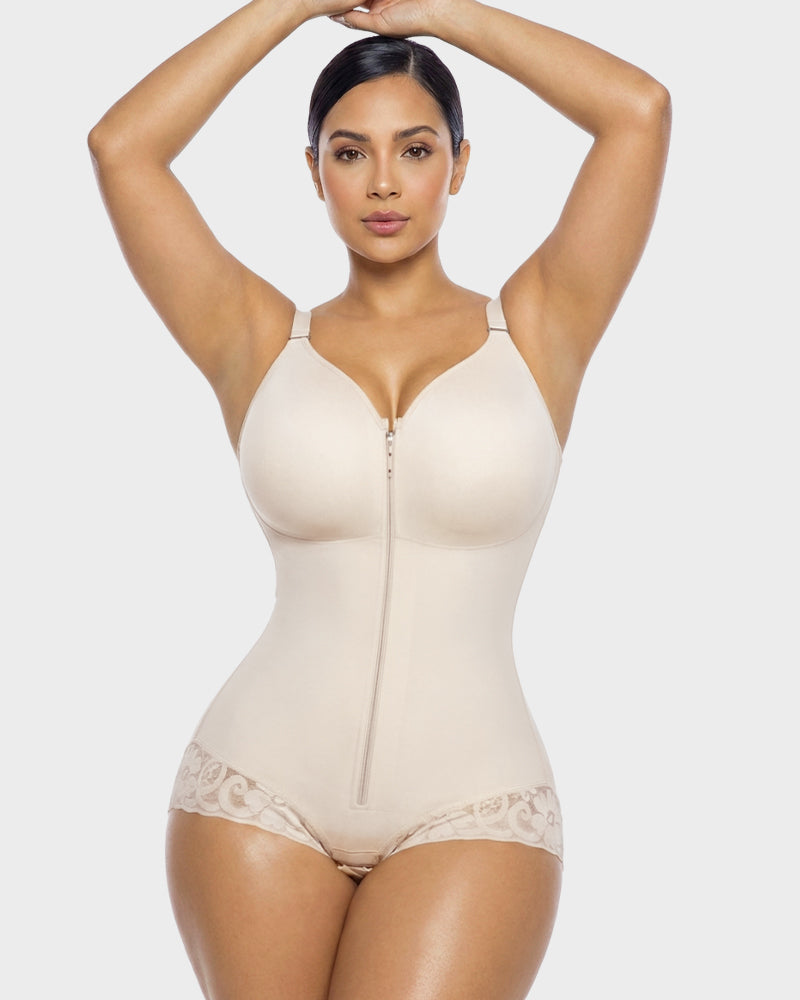 Zip Up Sculpting Bodysuit