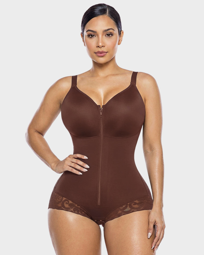 Zip Up Sculpting Bodysuit